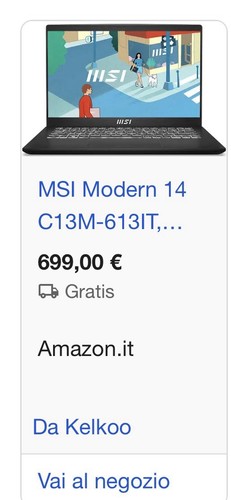 Notebook msi modern - 14, fhd